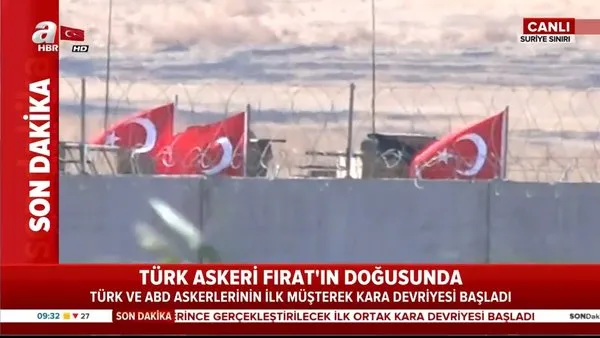 Son dakika... İşte Türk Silahlı Kuvvetleri'nin canlı yayında Fırat'ın doğusundaki güvenli bölgeye giriş anı görüntüleri!