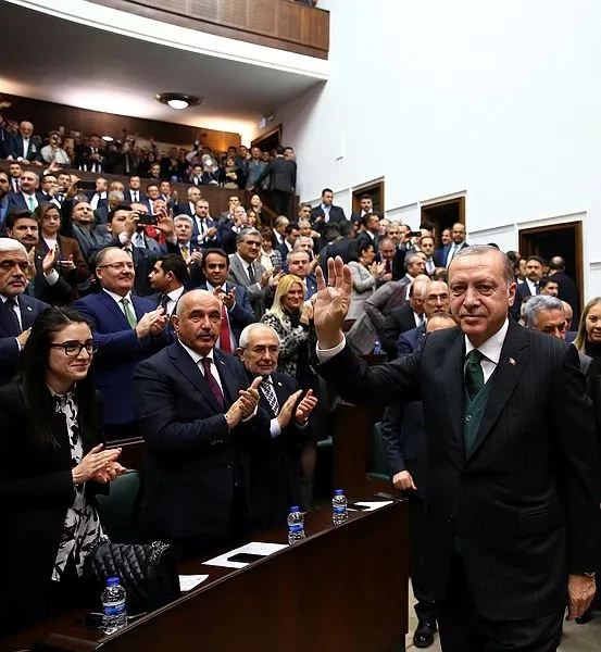 Cumhurbaşkanı Erdoğan'ın katıldığı AK Parti grup toplantısından kareler