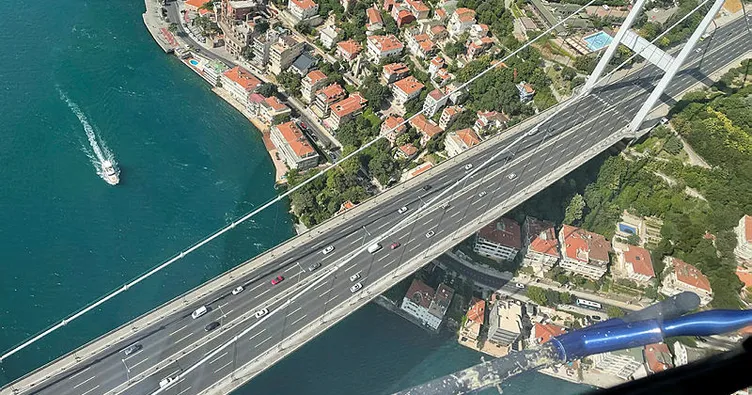 İstanbul’da helikopterli trafik denetimi