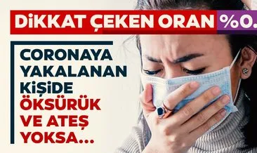 Son dakika haberi: Corona virüse yakalanan kişide öksürük veya ateş yoksa... Dikkat çeken oran!