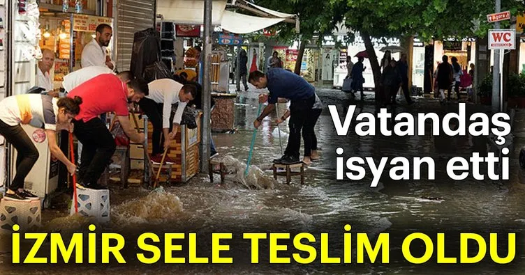 Sağanak yağış İzmir'de su baskınlarına yol açtı