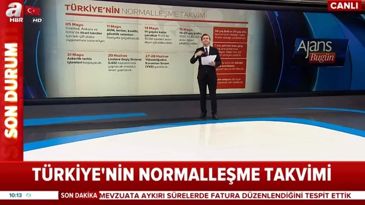 Türkiye'de normalleşme süreci başlıyor