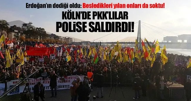 Köln polisi PKK’lı göstericilerin numaralı fotoğraflarını çekti