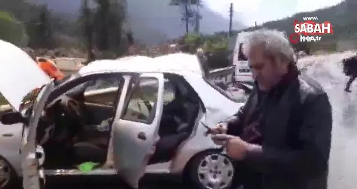 Otomobille yolcu otobüsü çarpıştı, çevre mühendisi kazada öldü | Video