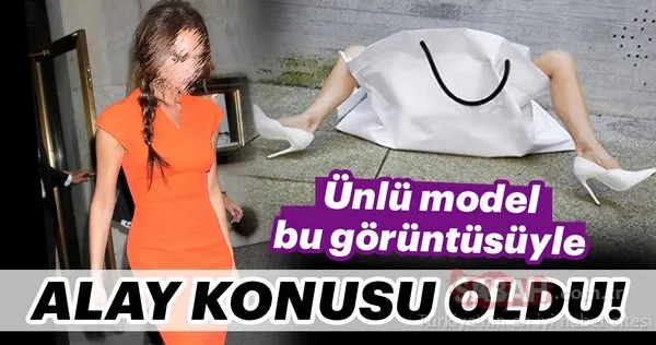 Ünlü model bu görüntüsüyle alay konusu oldu!