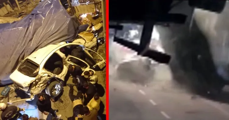 Şanlıurfa’da feci kaza! Freni boşalan kamyonet 7 aracı önüne katıp üst geçitten uçtu: 3 ölü 26 yaralı!