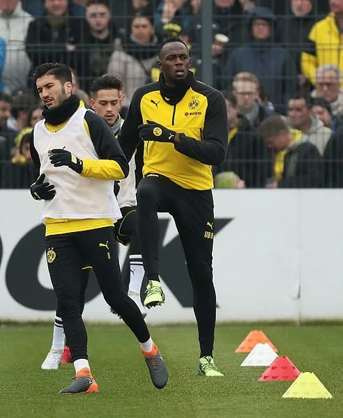 Usain Bolt, Borussia Dortmund ile idmana çıktı