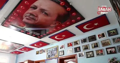 Böyle Erdoğan sevgisi görülmedi! Evini adeta müzeye çevirdi, yeğenine adını verdi | Video
