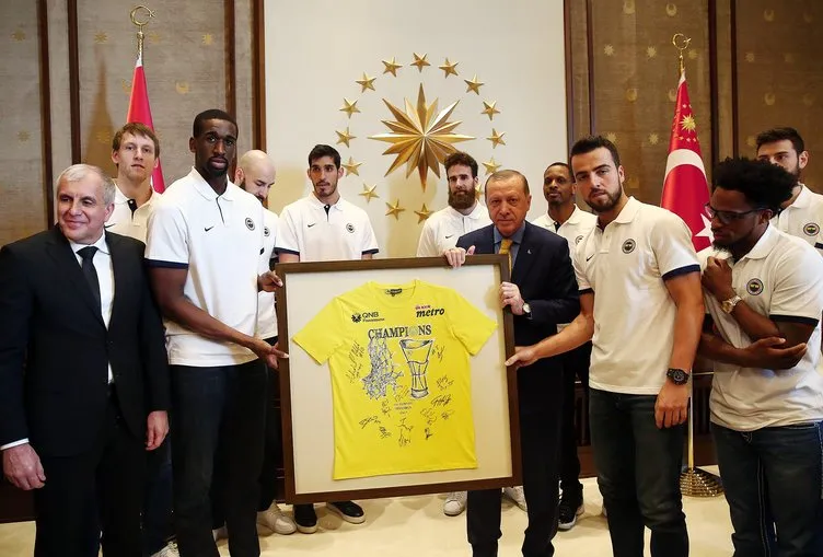 Avrupa Şampiyonu Fenerbahçe’den Cumhurbaşkanı Erdoğan’a ziyaret