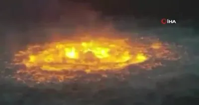 Meksika Körfezi’nde sualtındaki patlama sonrası okyanus ortasında yangın başladı