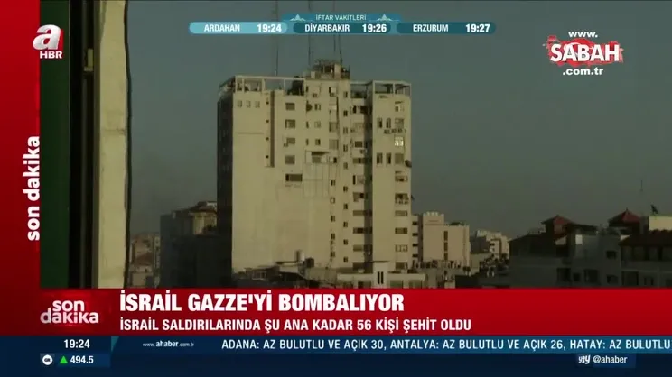 Son Dakika Haberi... İsrail, Gazze'yi bombalamaya devam ediyor! Binanın yıkılma anı kamerada | Video