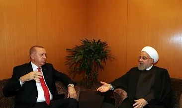 Başkan Erdoğan, İran Cumhurbaşkanı Hasan Ruhani ile görüştü