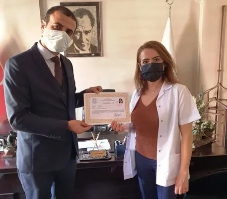 Karacasu’da sağlık personellerine başarı belgesi verildi