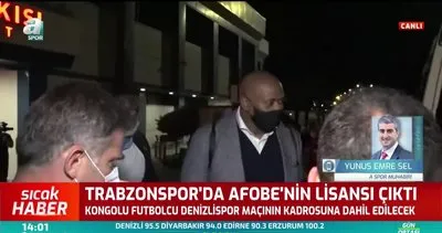 Trabzonspor’da Benik Afobe’nin lisansı çıktı | İZLE