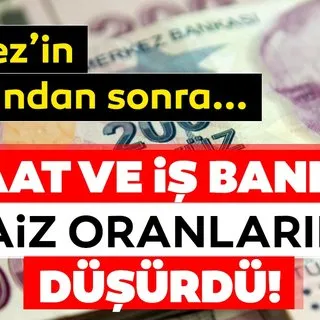 Son dakika haberi: Ziraat Bankası ve İş Bankası faiz oranlarını indirdi! Güncel banka kredi faiz oranları ne kadar?