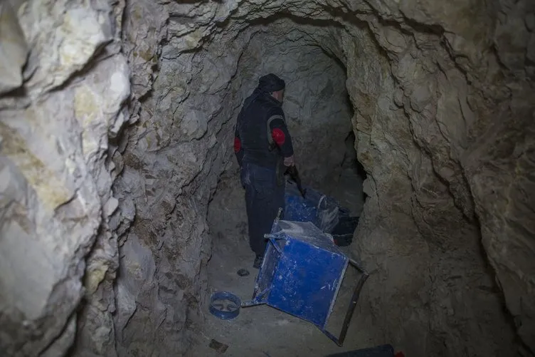 Afrin’de teröristlerin gizlendiği bir tünel daha bulundu