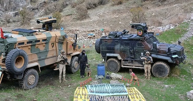 Hakkari’de terör örgütü PKK’ya ait çok sayıda mühimmat ele geçirildi