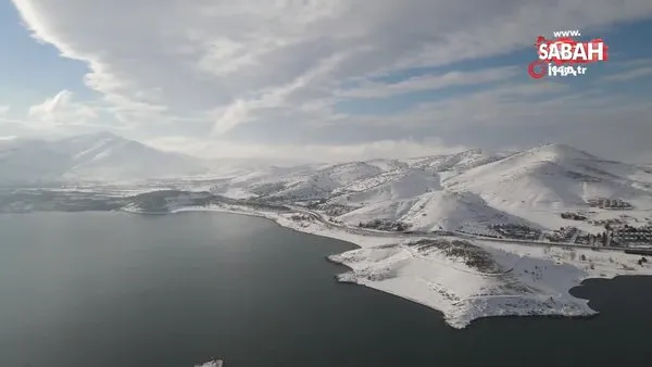 Doğunun gizli denizi Hazar Gölü’nde kış güzelliği | Video