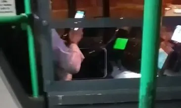 İETT şoföründen skandal görüntü! Otobüs şeritten çıktı, telefonu bırakmadı