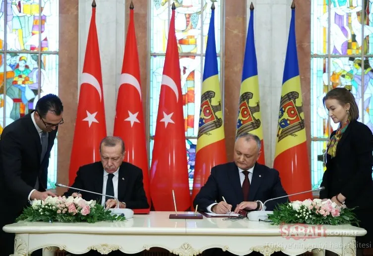 Başkan Erdoğan’ın Moldova ziyaretinden sıcak görüntüler