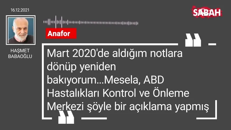 Haşmet Babaoğlu | Anafor