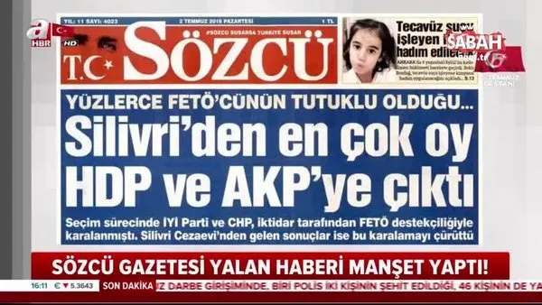 sozcu gazetesi yalan haberi manset yapti videosunu izle son dakika haberleri