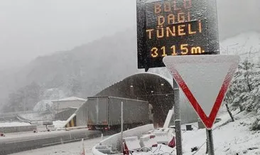 Bolu Dağı’nda yoğun kar yağışı! İşte Bolu Dağı Tüneli’ndeki son durum!