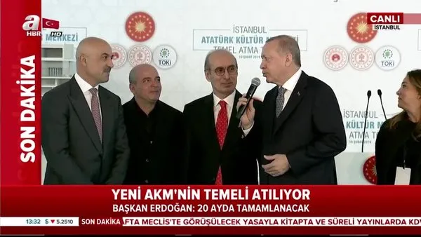 Cumhurbaşkanı Erdoğan'dan AKM'nin temel atma töreninde önemli açıklamalar