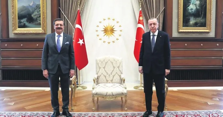 Erdoğan, TOBB Başkanı’nı kabul etti