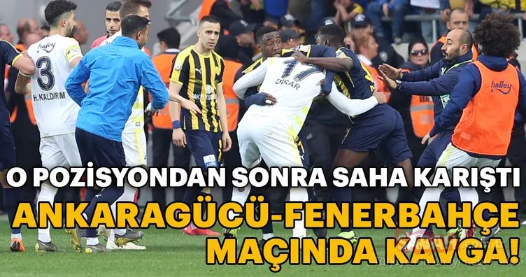 Ankaragücü-Fenerbahçe maçında kavga çıktı! 2 kırmızı kart