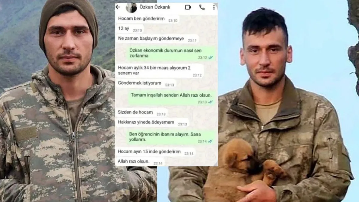 Pençe Kilit şehidi Özkan Özkanlı’nın WhatsApp mesajı ortaya çıktı: Yetim öğrenciye destek olmuş!