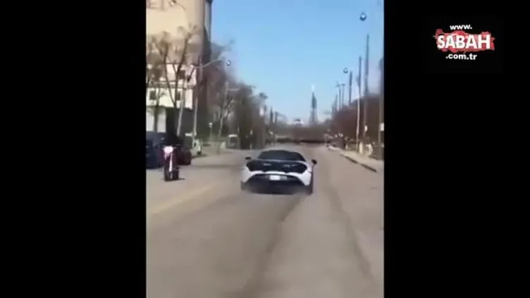Lüks arabayı bir anda mahvetti!