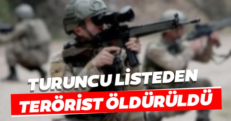 Turuncu Liste’deki terörist öldürüldü