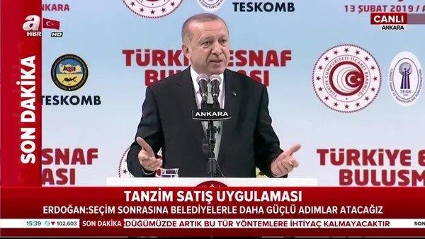 Cumhurbaşkanı Erdoğan, Türkiye Esnaf Buluşması'nda önemli açıklamalarda bulundu