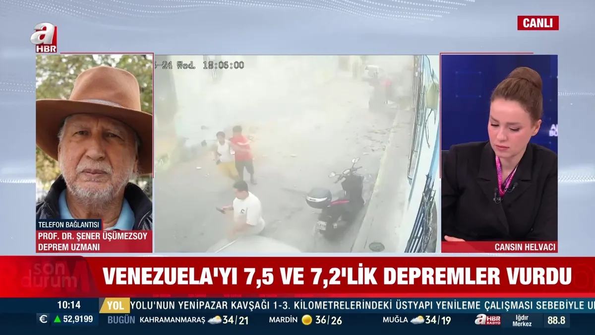 Şener Üşümezsoy, Venezuela’daki 39 saniyelik faciayı değerlendirdi: Dikkat çeken Marmara depremi yorumu! | Video videosunu izle Şener Üşümezsoy, Venezuela’daki 39 saniyelik faciayı değerlendirdi: Dikkat çeken Marmara depremi yorumu! | Video videosunu izle