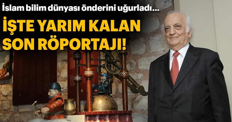 Türk bilim dünyası Prof. Dr. Fuat Sezgin'i kaybetti - Son ...
