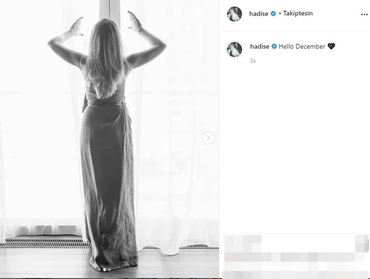 Hadise'den ayrılık sonrası ilk paylaşım