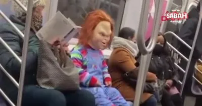 Metroda Chucky kostümlü çılgın sosyal deney olay oldu | Video