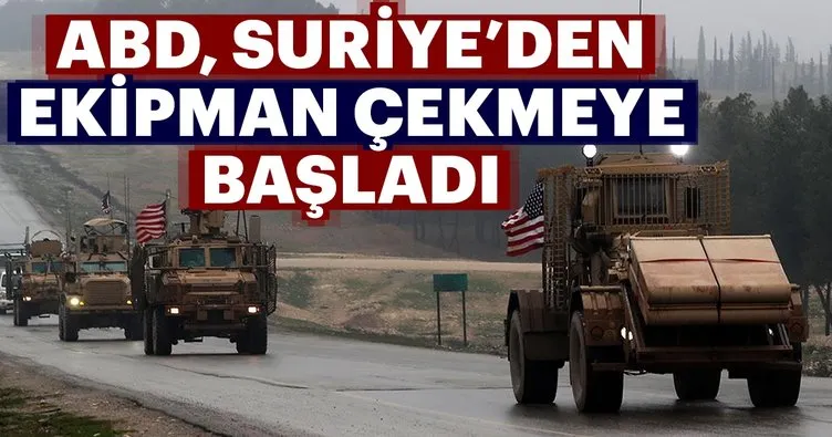 ABD Suriye’den ekipman çekmeye başladı