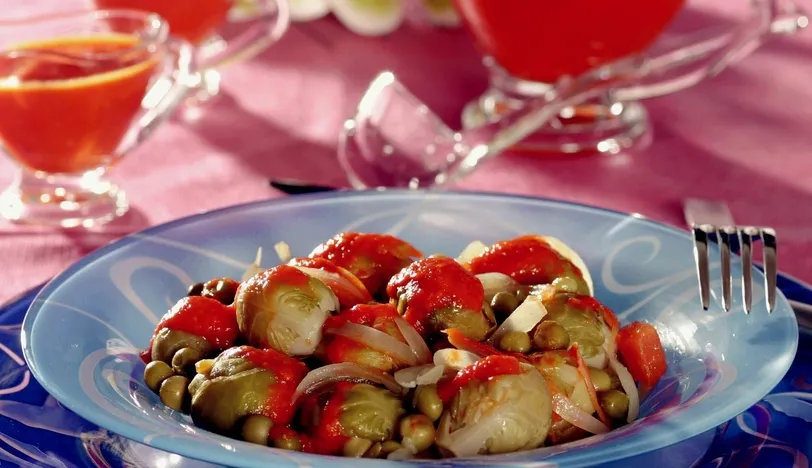 Kırmızı Soslu Brüksel Lahanası