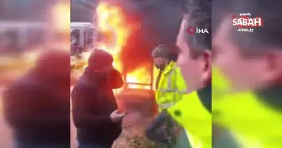 Belçika’da çiftçiler caddeleri ateşe verdi | Video