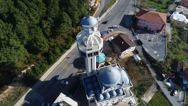 Seyir Teraslı caminin manzarası havadan görüntülendi