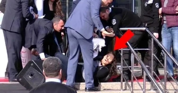 Kılıçdaroğlu’nun katıldığı açılış öncesi pankart açmak isteyen kadına sert müdahale