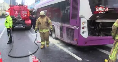 İstanbul Şişli’de otobüste çıkan yangın paniğe neden oldu | Video
