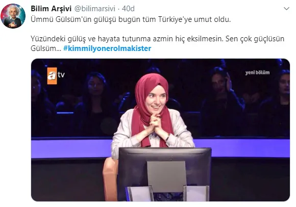 Kim Milyoner Olmak İster'de yarışan Ümmü Gülsüm Türkiye'yi duygulandırdı