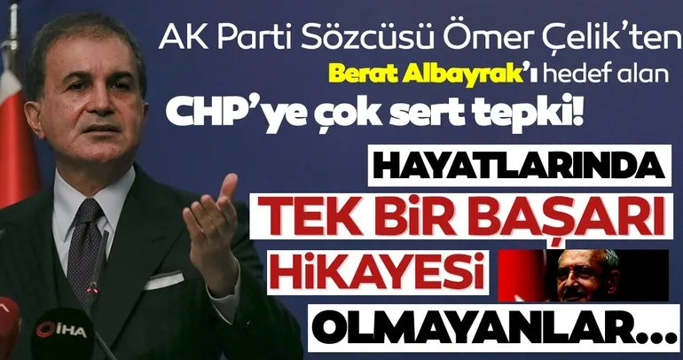 Ömer Çelik’ten, Berat Albayrak’ı hedef alan CHP’ye tepki: Birkaç lirayı düzgün yönetme başarıları yok...