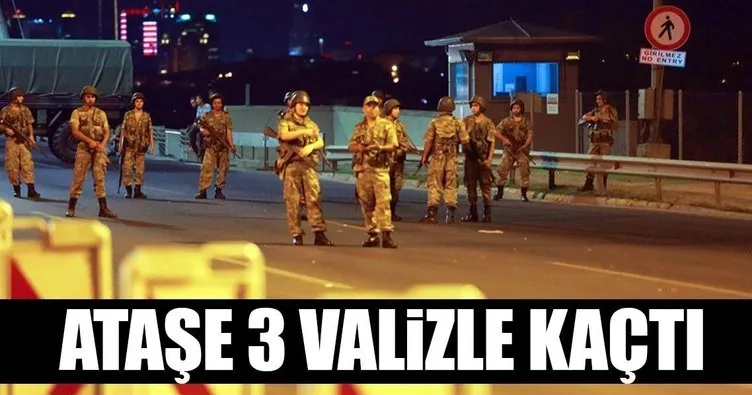 Ataşe 3 valizle kaçtı