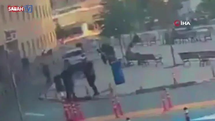 Hastane bahçesinde yaşanan silahlı saldırının güvenlik kamerası ortaya çıktı | Video