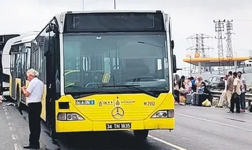 İETT otobüsüne arkadan çarptı: 4 yaralı