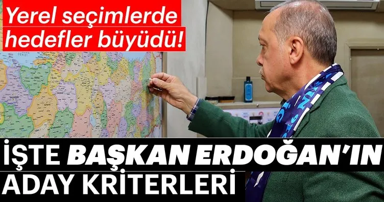 Başkan Erdoğan’ın aday kriterleri